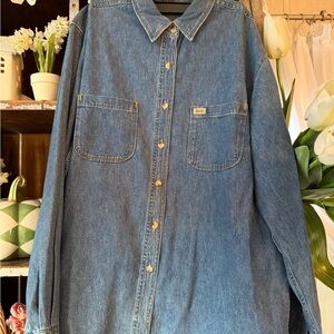G.H. Bass & Co. Dark Blue Denim Shirt 2 pockets